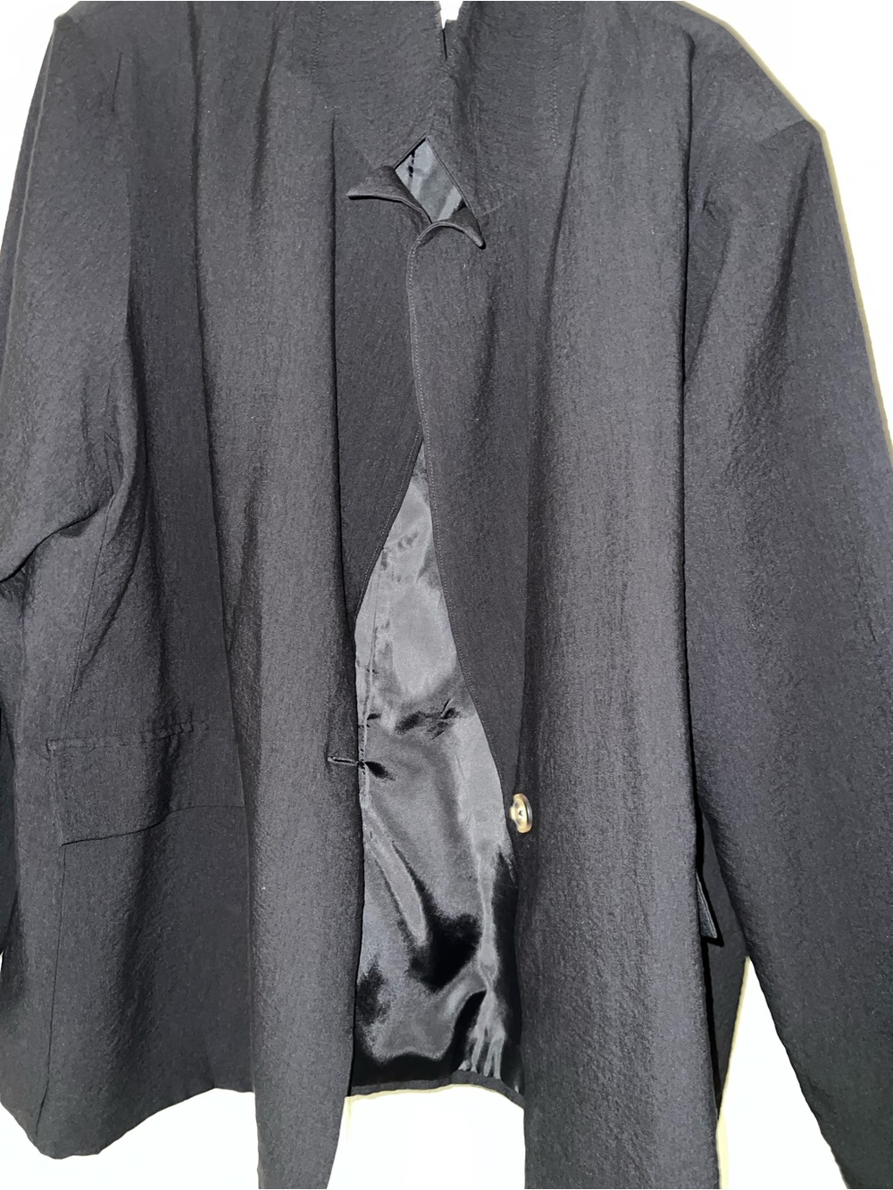 Classic Black Women's Linen Blazer Jacket